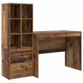 vidaXL Stôl Staré drevo 145.5 x 50 x 127 cm 2 ks