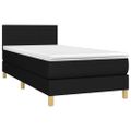 vidaXL Posteľný rám boxspring s matracom čierny 80x200 cm látka