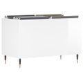 vidaXL Skrinka na platne lesklá biela 74,5x38x48 cm kompozitné drevo