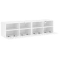 vidaXL TV nástenné skrinky 2 ks biele 60x30x30 cm kompozitné drevo