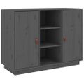 vidaXL Komoda sivá 100x40x75 cm borovicový masív