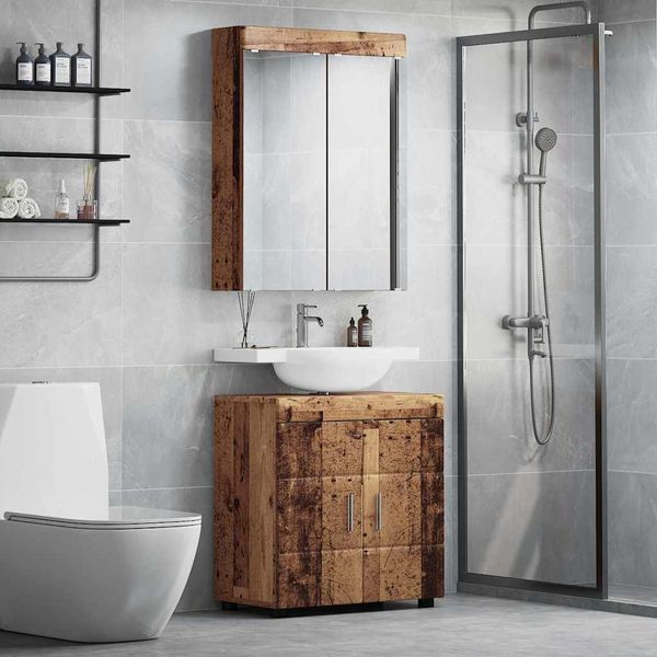 vidaXL Sada kúpeľňového nábytku TULUM 2 pcs Staré drevo