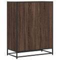 vidaXL Skrinka na topánky, hnedý dub 75x38x97,5cm kompozitné drevo+kov