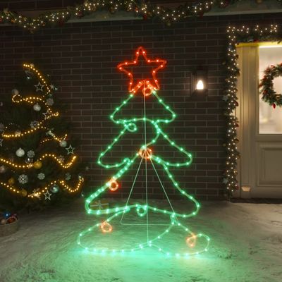 vidaXL Silueta vianočného stromčeka so 144 LED diódami 88x56 cm