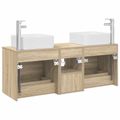 vidaXL Set kabinetov do kúpeľne 3 ks Dub sonoma 49,5 x 41 x 63 cm