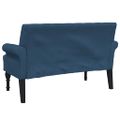 vidaXL Lavička s operadlom modrá 120x62x75,5 cm látka