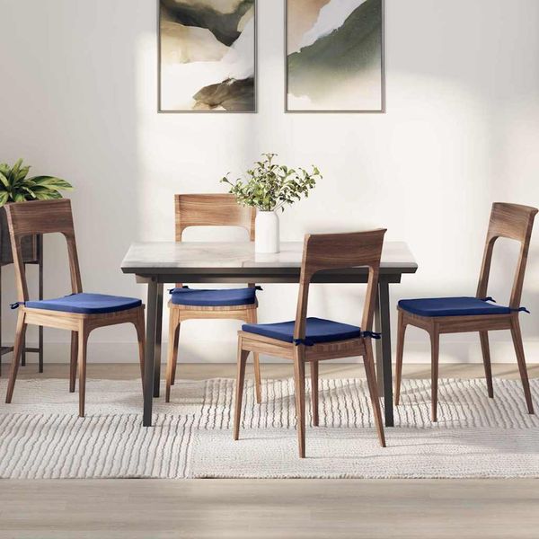 vidaXL Vankúše na sedenie 4 pcs Policajná modrá 40 x 40 x 3 cm Zamat