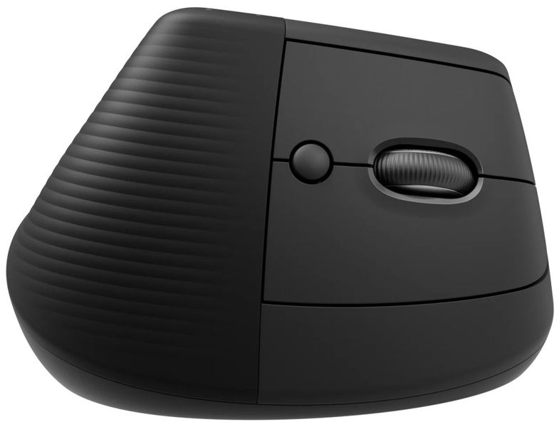 Logitech Lift/Vertikálna/Optická/Pre pravákov/4 000 DPI/USB+BT/Grafitová Myš, vertikálna, bezdrátová, optická, 4000dpi, 6 tlačidiel, Bluetooth, prijímač USB, šedá