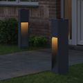 vidaXL Solárna LED chodníková lampa 2 ks Teplá biela 18 x 18 x 80 cm
