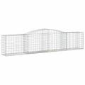 vidaXL Oblúkové gabionové koše 8 cm 400x50x80/100cm pozinkované železo