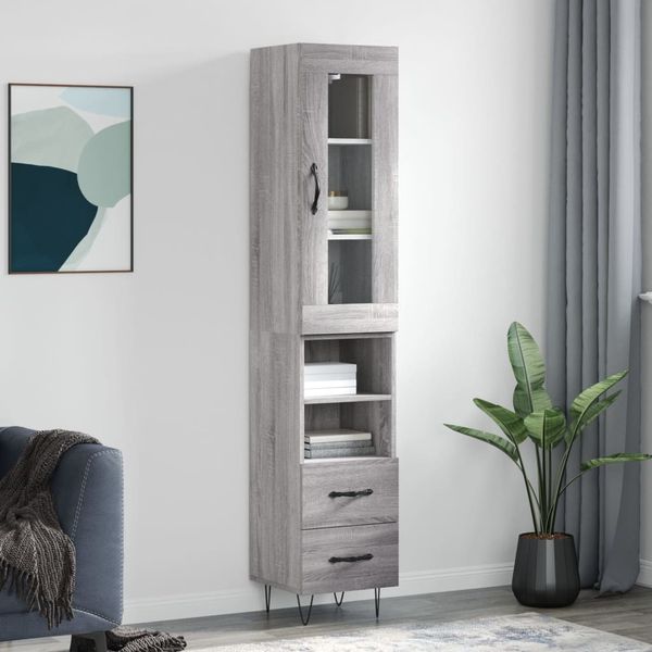 vidaXL Vysoká skrinka dub sonoma 34,5x34x180 cm spracované drevo