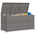vidaXL Záhradný úložný box, sivý 120x50x60 cm, polyratan