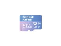 Paměťová karta flash (adaptér microSDXC na SD zahrnuto) - 512 GB - A2 / Video Class V30 / UHS-I U3 - microSDXC UHS-I