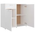 vidaXL Komoda, biela 160x36x75 cm, drevotrieska