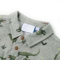 vidaXL Detská košeľa svetlá kaki melanž 128