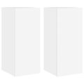 vidaXL TV nástenné skrinky s LED svetlami 2 ks biele 30,5x35x70 cm
