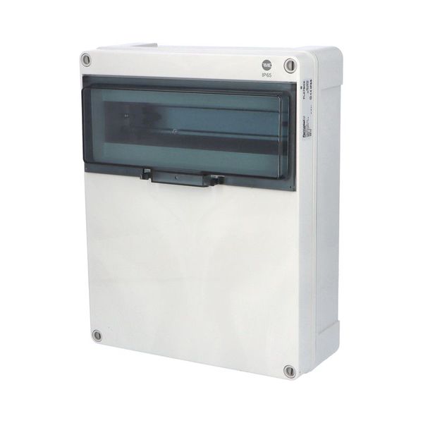 Rozvaděč FlatBOX 5813 IP65, 13mod., na omítku, průhl. dveře, 340x270x120mm
