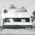 vidaXL Rohový rám postele Tmavozelená 90 cm x 190 cm Zamat