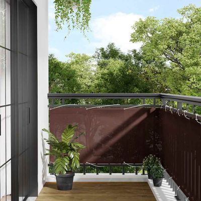 vidaXL Balkónová zástena hnedá 75x800 cm 100 % polyester oxford