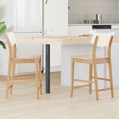 vidaXL Jedálenské stoličky 2 pcs Prírodná 48 x 49 x 95 cm