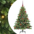 vidaXL Umelý vianočný stromček s 150 LED-i Zelená 150 cm PE a PVC
