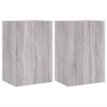 vidaXL TV nástenné skrinky 2 ks sivé sonoma 40,5x30x60cm kompoz. drevo