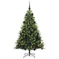 vidaXL Umelý vianočný stromček s kĺbmi 150 LED Zelená 150 cm PVC a PE
