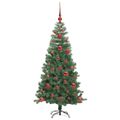 vidaXL Vianočný stromček Zelená 120 cm PVC