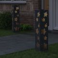 vidaXL Solárne LED svetlo na chodník 2 ks Teplá biela 18 x 18 x 80 cm
