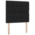 vidaXL Postel s úložným prostorem a matrací Čierna 90 x 190 cm látka
