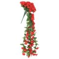 vidaXL Kvetinové girlandy 3 ks, červené 85 cm