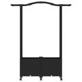vidaXL Vyvýšený záhon s mriežkou a strechou Čierna 125 x 40 x 144 cm