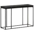 vidaXL Konzolový stolík čierny 110x35x76 cm akáciový a mangovníkový masív