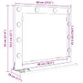vidaXL Toaletné zrkadlo Sonoma dub 60 x 55 x 18 cm Obdĺžnikový