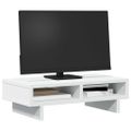 vidaXL Stojan na monitor biely 50x27x15 cm kompozitné drevo