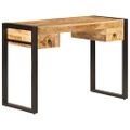 vidaXL Stôl z mangovníkového dreva s 2 zásuvkami 110x50x77 cm