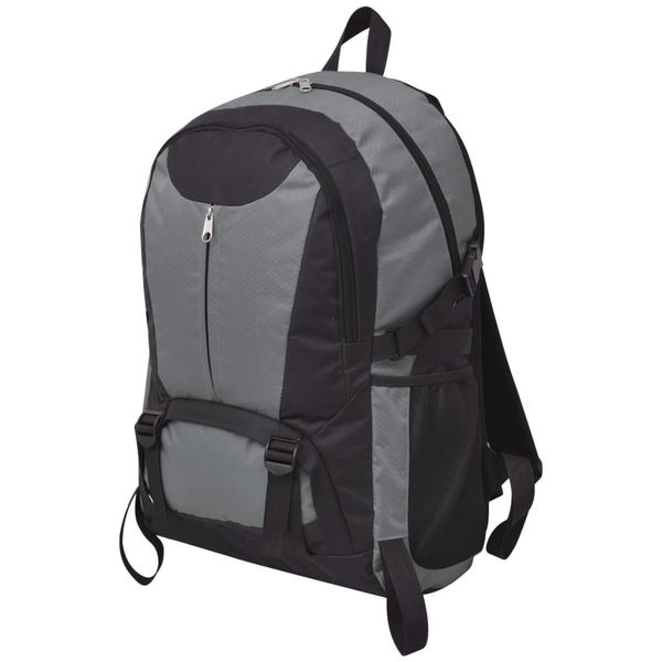 vidaXL Turistický batoh, 40 l, čierno-sivý