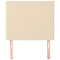 vidaXL Čelo postele krémové 100x5x118/128 cm látkové