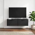 vidaXL Nástenná TV skrinka Čierna 98 x 41 x 30 cm Kompozitné drevo