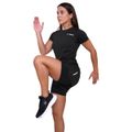 Dámske bežecké tričko Pulse Black - GymBeam, veľkosť M, veľkosť oblečenia M