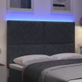 vidaXL LED hlavová doska Tmavo šedá 144 cm Zamat