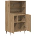 vidaXL Vysoká skrinka hnedý dub 60x36x110 cm kompozitné drevo