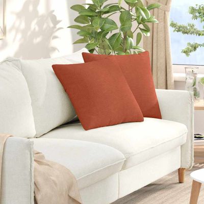 vidaXL Vankúše na pohovku 2 pcs Červenooranžová 50 x 50 cm