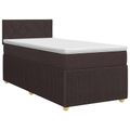 vidaXL Posteľ boxspring s matracom Tmavohnedá 100 x 200 cm Látka