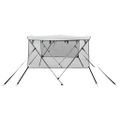 vidaXL Strieška Bimini s 3 oblúkmi a sieť. stenami 183x(137-152)x137cm