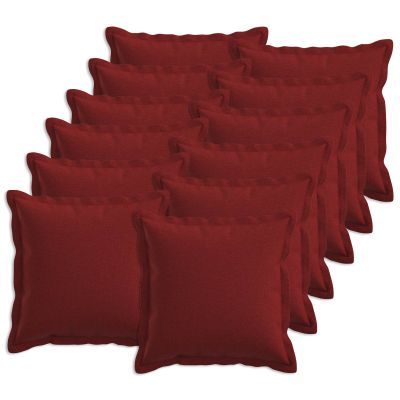 vidaXL Podložka s vankúšom HOUTEN 12 ks Víno červené Falošný ľan