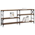 vidaXL Konzolový stôl Staré drevo 180 x 29 x 76,5 cm kov PB
