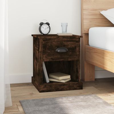 vidaXL Nočné stolíky 2 ks dymový dub 39x39x47,5 cm spracované drevo
