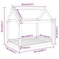 vidaXL Posteľ pre psa biela 101x70x90 cm borovicový masív
