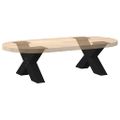 vidaXL Nohy konferenčného stolíka v tvare X, 2 ks, čierne, 50 x (30-31) cm, oceľové